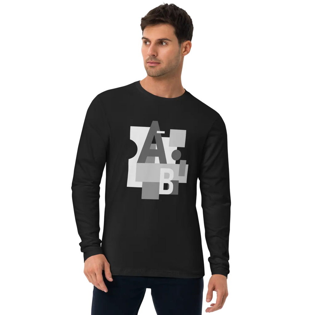 Luxe Long Sleeve Tee Abstract Shapes Of Abc - Dipaliz