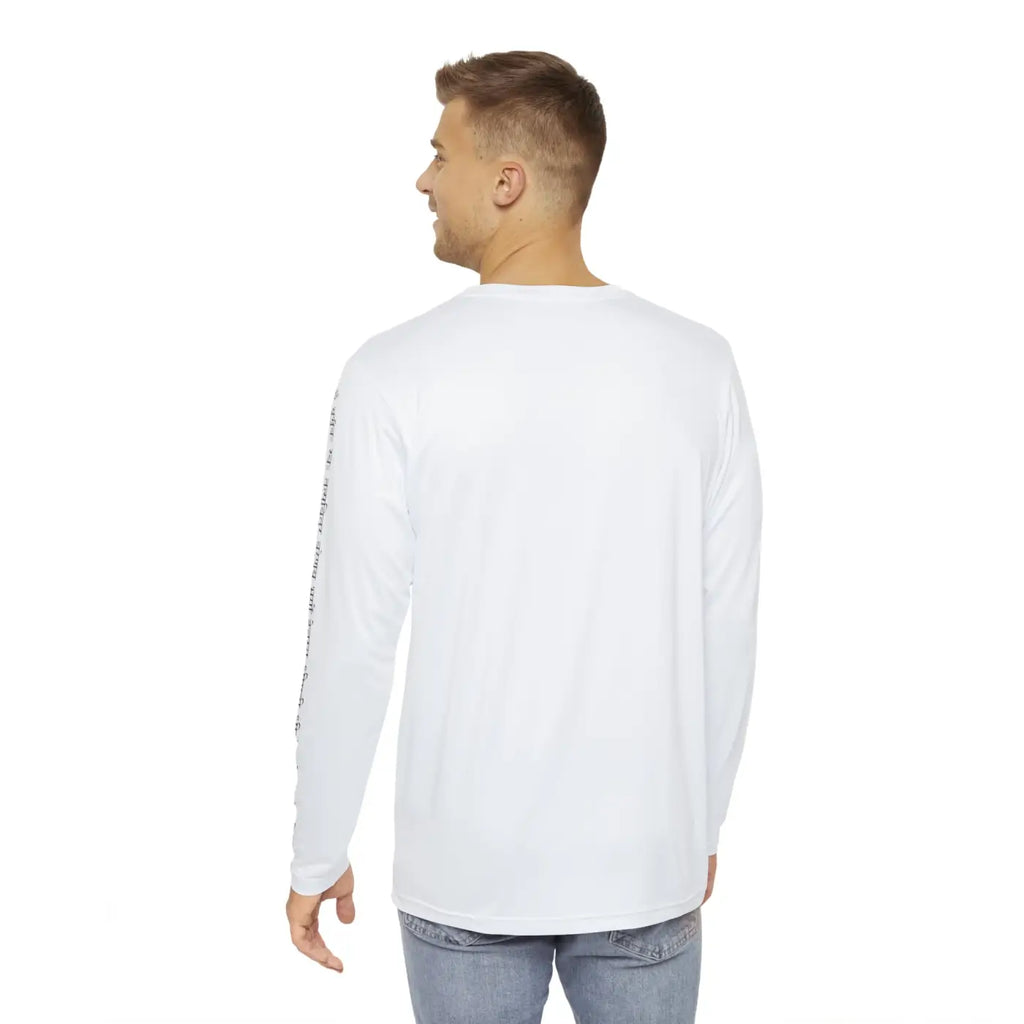 Brushed Mens Long Sleeve Om Tee - Gayatri Mantra - Dipaliz